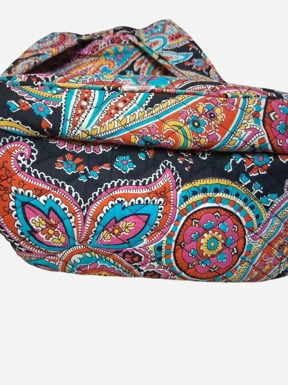 Patterned Paisley Women's Backpack - Black Multicolor